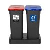 Kosz FLAP BIN 20L czarny / pokrywa niebieska PAPIER